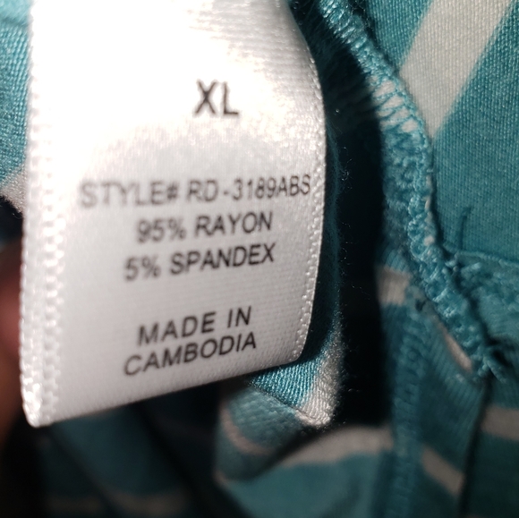 Zenana Teal/White Striped Sleeveless Maxi Dress with Pockets Size XL NWT - Picture 4 of 7